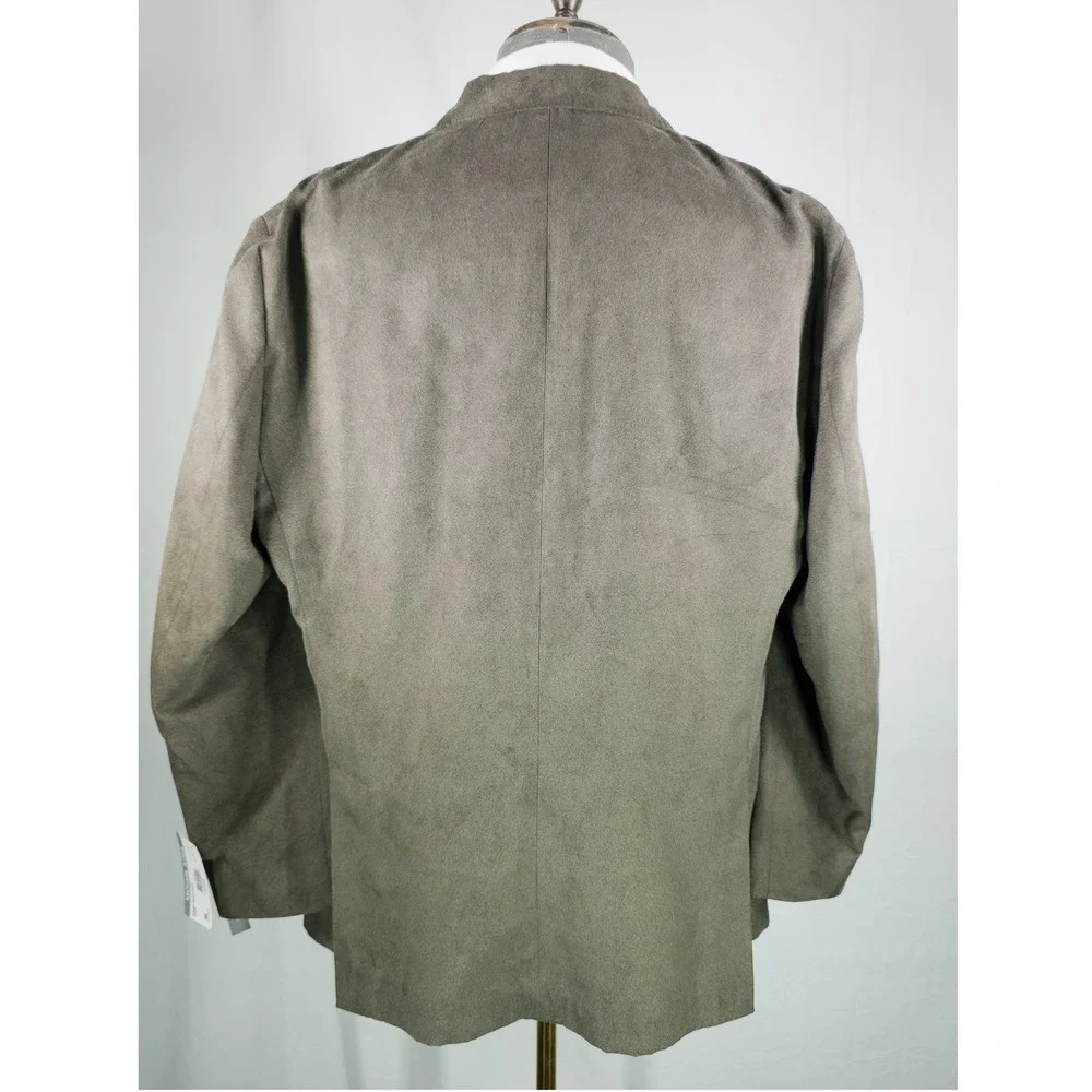 Michael Kors Sport Coat Men 44R Green Faux Suede Classic Fit Quiet Luxury NWT